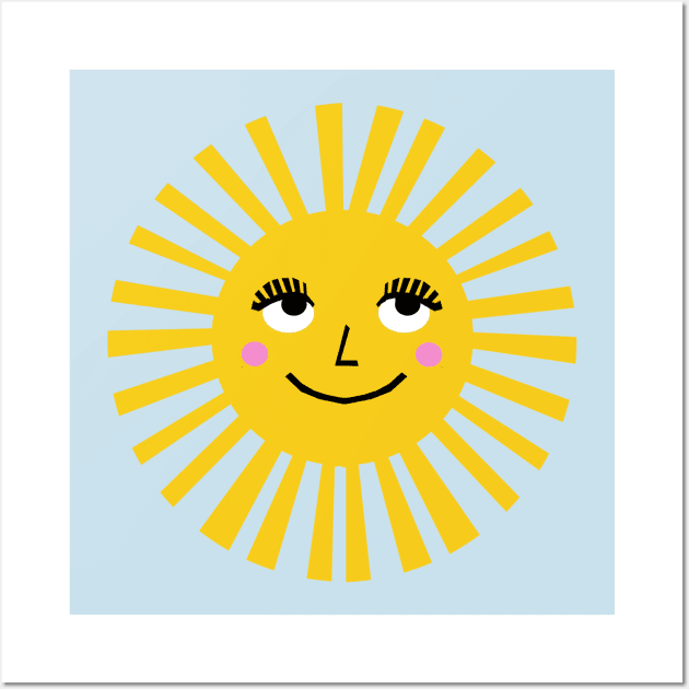 Happy Sun Wall Art by wacka